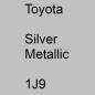 Preview: Toyota, Silver Metallic, 1J9.